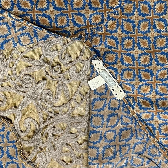 Gimmicks x BKE Buckle Boho Lace High Neck Halter Top Geometric Cottagecore - Picture 7 of 11